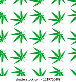 Cannabis leaf. Vector illustration and abstract cloth fashion seamless graphic.