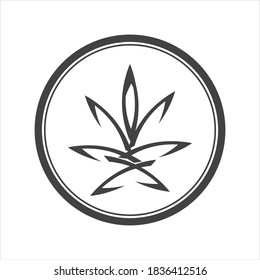 cannabis leaf vector illustration design template