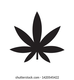 Cannabis leaf vector illustration icon design