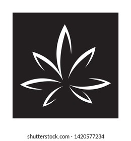 Cannabis leaf vector illustration icon design