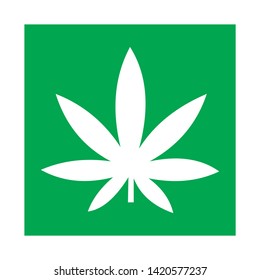 Cannabis leaf vector illustration icon design