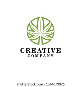 Cannabis leaf vector illustration icon design,  logo design inspiration