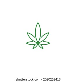 Cannabis-Blatt-Vektorgrafik-Symbol
