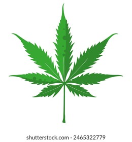 Ilustración vectorial de hoja de cannabis - ilustración de Vector	