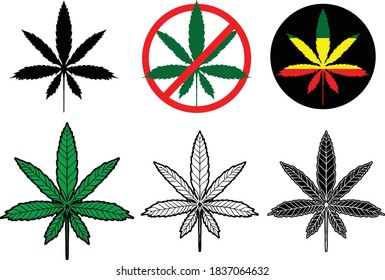 Cannabis leaf vector image free download