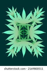 Cannabis-Blatt-Vektorgrafiken für Grafiken
