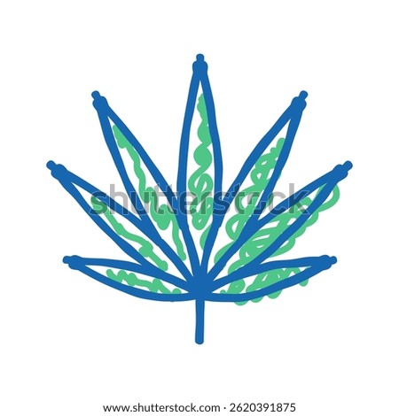cannabis leaf weed hemp doodle icon sketch vector. cannabis leaf weed hemp sign. isolated symbol illustration