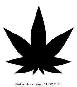 
Cannabis leaf with zigzag edges
