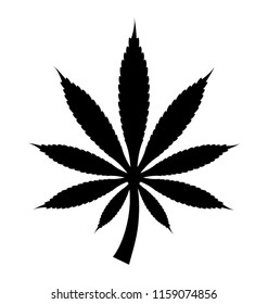 
Cannabis leaf with zigzag edges
