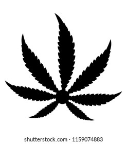 
Cannabis leaf with zigzag edges
