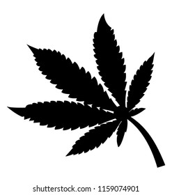 
Cannabis leaf with zigzag edges

