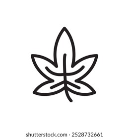 Cannabis leafs icon Outline vector for web ui
