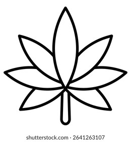 Cannabis leafs icon simple flat icon vector symbol