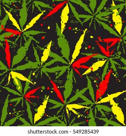 Cannabis leafs - seamless pattern can be used for your design