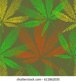 Cannabis leafs - seamless pattern can be used for your design