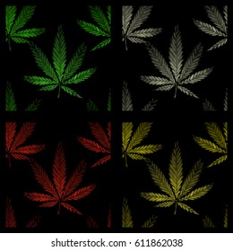 Cannabis leafs - seamless pattern can be used for your design