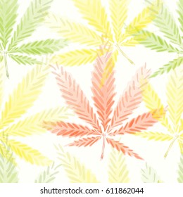 Cannabis leafs - seamless pattern can be used for your design