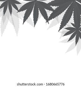 El cannabis deja el fondo. Ilustración del vector EPS10