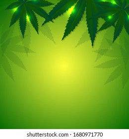 El cannabis deja el fondo. Ilustración del vector EPS10