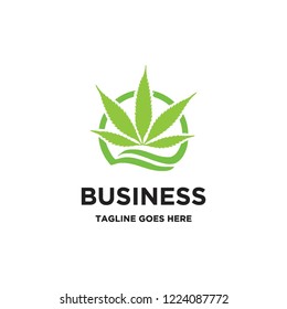 cannabis leaves logo icon vector
