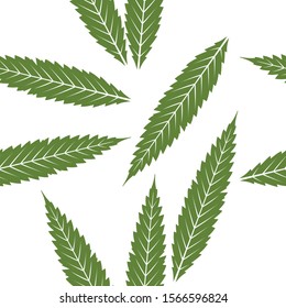 Cannabis Leaves Pattern. Seamless Marijuana Leaf vector background. Decorative illustration, good for printing. Vector bright print for fabric or wallpaper.