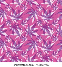 Cannabis leaves - seamless pattern