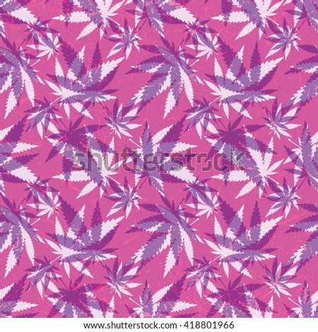 Cannabis leaves - seamless pattern