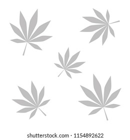 cannabis leaves simple drawing background vector illustration EPS10