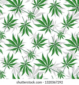 El cannabis deja un patrón sin fisuras vectoriales.