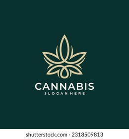 Cannabis-Logo-Design, Vektorgrafik