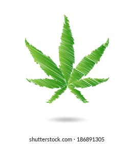 Cannabis line vector