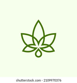 cannabis line vector logo graphic modern