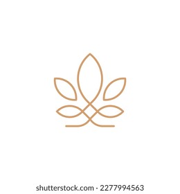 cannabis line vector logo graphic modern	