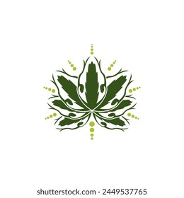 Cannabis logo abstract design vector