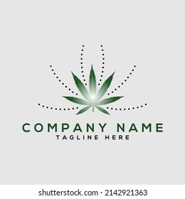 Cannabis logo cbd logo design vector image
