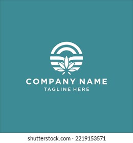Cannabis logo cbd logo design vector image