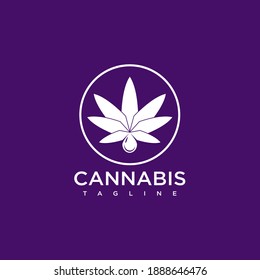 Cannabis logo, creative design vector template