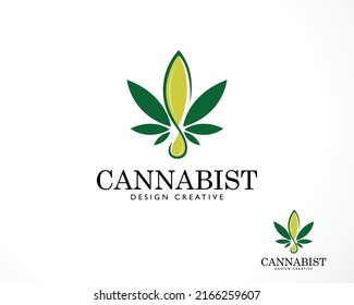cannabis logo creative oil design brand illustration vector
