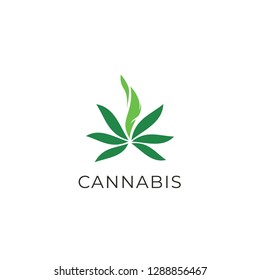 Cannabis Logo Design Stock Vector (Royalty Free) 1288856467