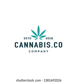 Cannabis logo design concept. Universal cannabis design.