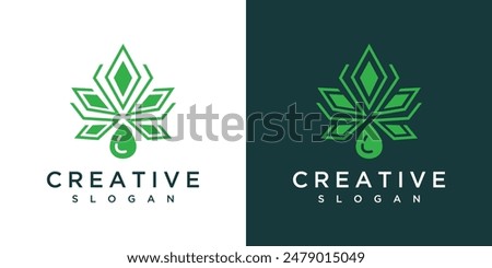 cannabis logo design icon concept . logo vector cannabis	