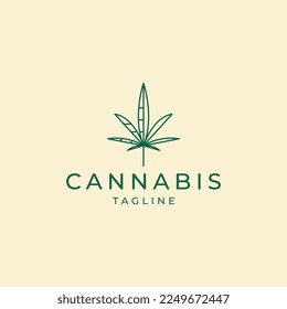 Cannabis logo design icon vector
