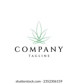 Cannabis logo design icon vector