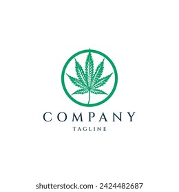 Cannabis logo design icon vector
