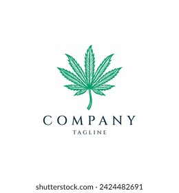 Cannabis Logo Design Icon Vektor