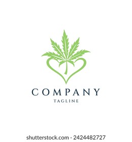 Cannabis logo design icon vector