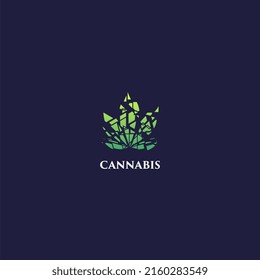 Diseño del logo de cannabis, logo moderno de cannabis
