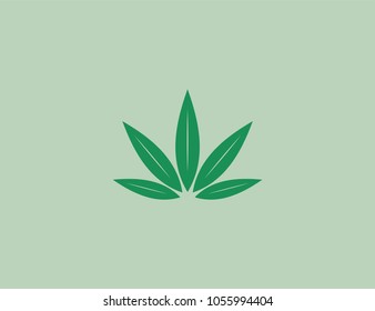 cannabis logo design  template.