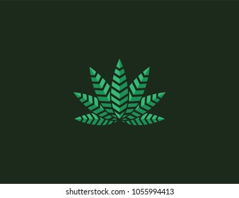 cannabis logo design  template.