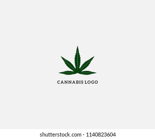 cannabis logo design template